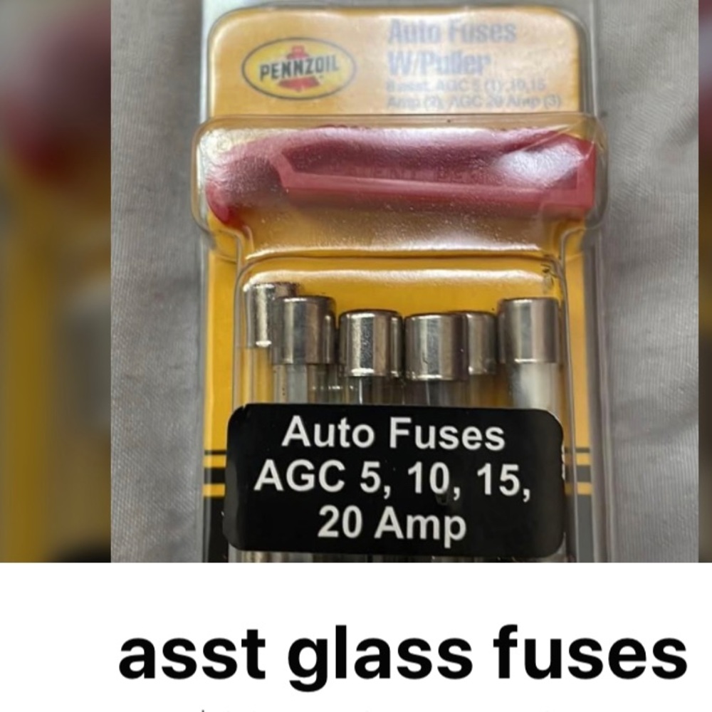 Assorted glass fuses sold by case